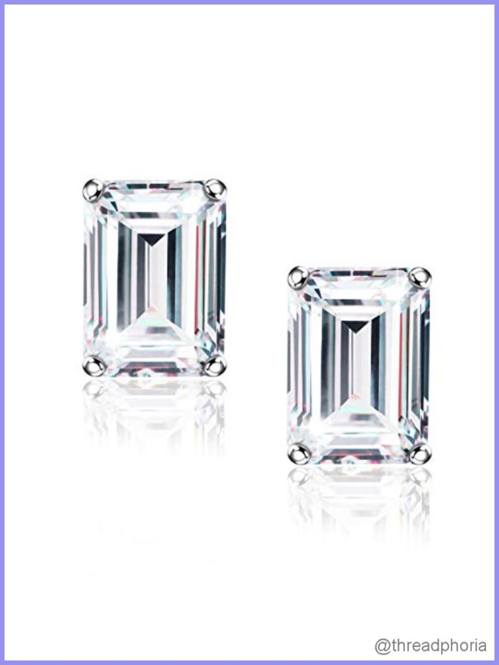 925 Sterling Silver CZ Stud Earrings 18K Plating Hypoallergenic